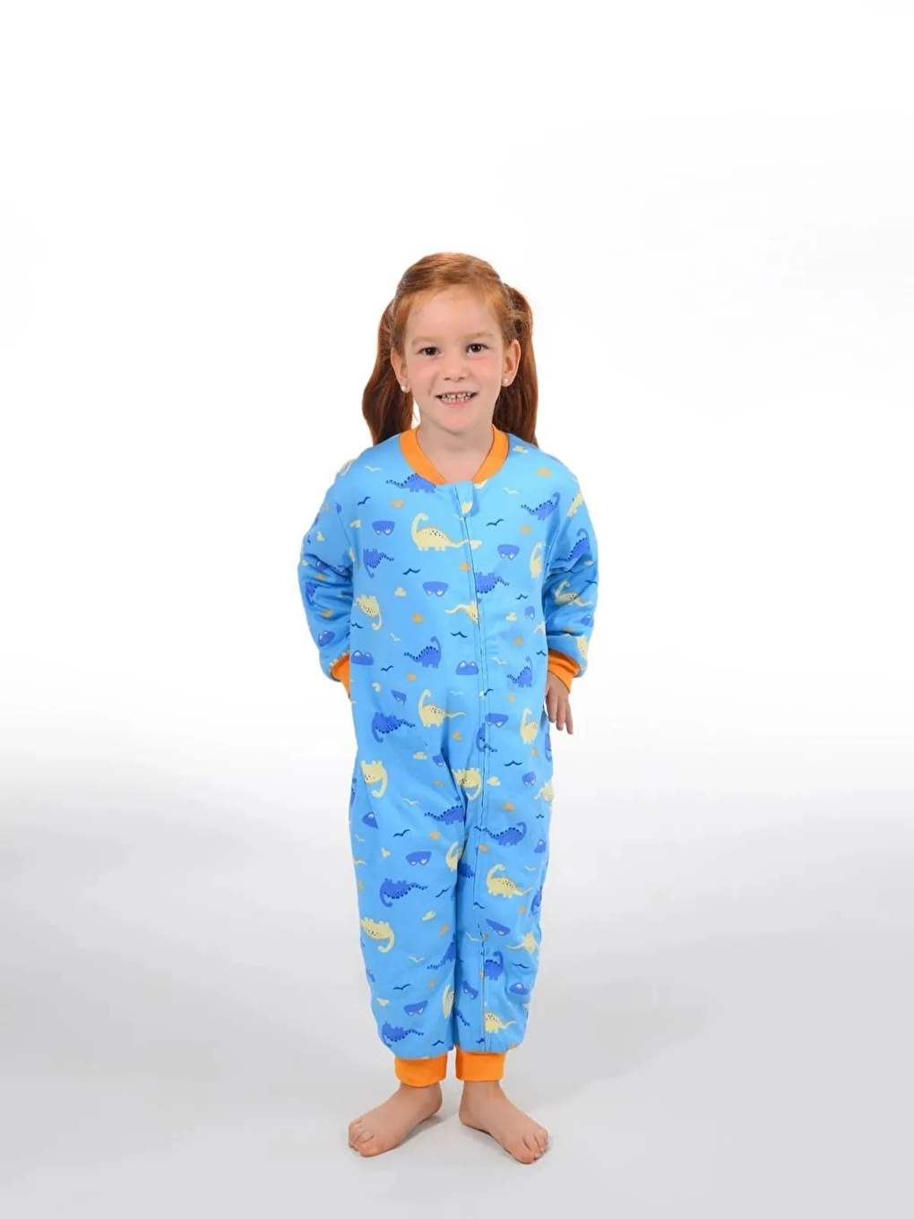 Mavi Bisiklet Yaka Elyaf Dolgulu Erkek Bebek Uyku Tulumu 1 Tog-4