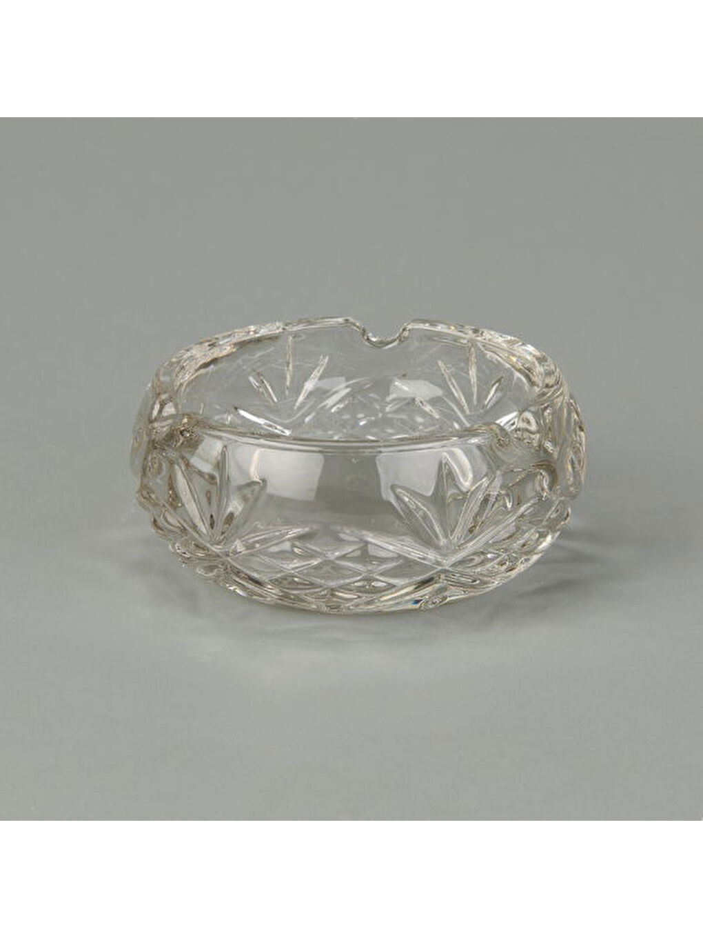 Renksiz Yuvarlak Cam Küllük - Şeffaf - 9,5 cm