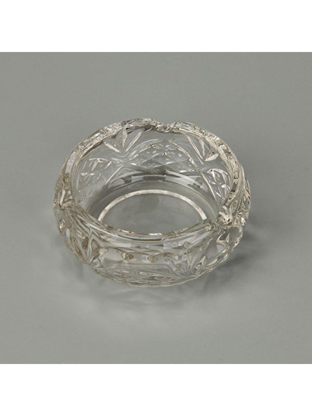 Renksiz Yuvarlak Cam Küllük - Şeffaf - 9,5 cm-1