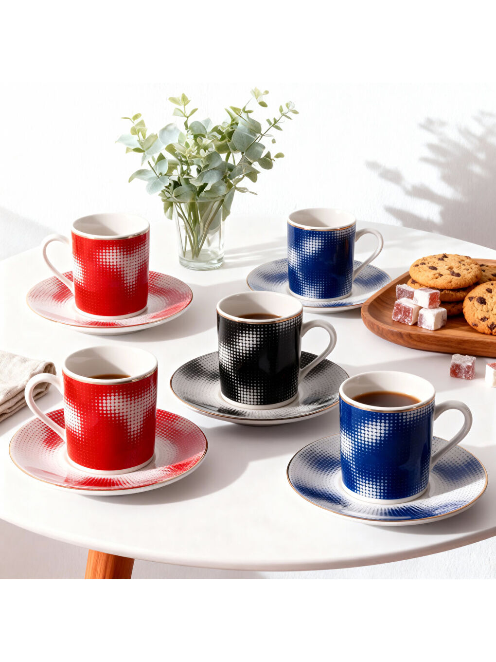 Ekru Camelia 12 Parça 6 Kişilik Kahve Fincan Takımı 62421-1