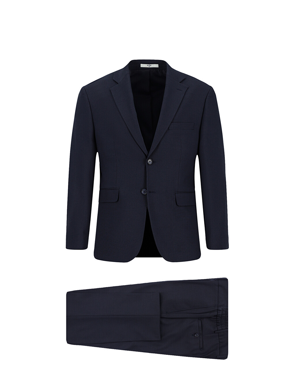 Lacivert 4 Drop Relaxed Fit Rahat Kesim Beli Lastikli Takım Elbise