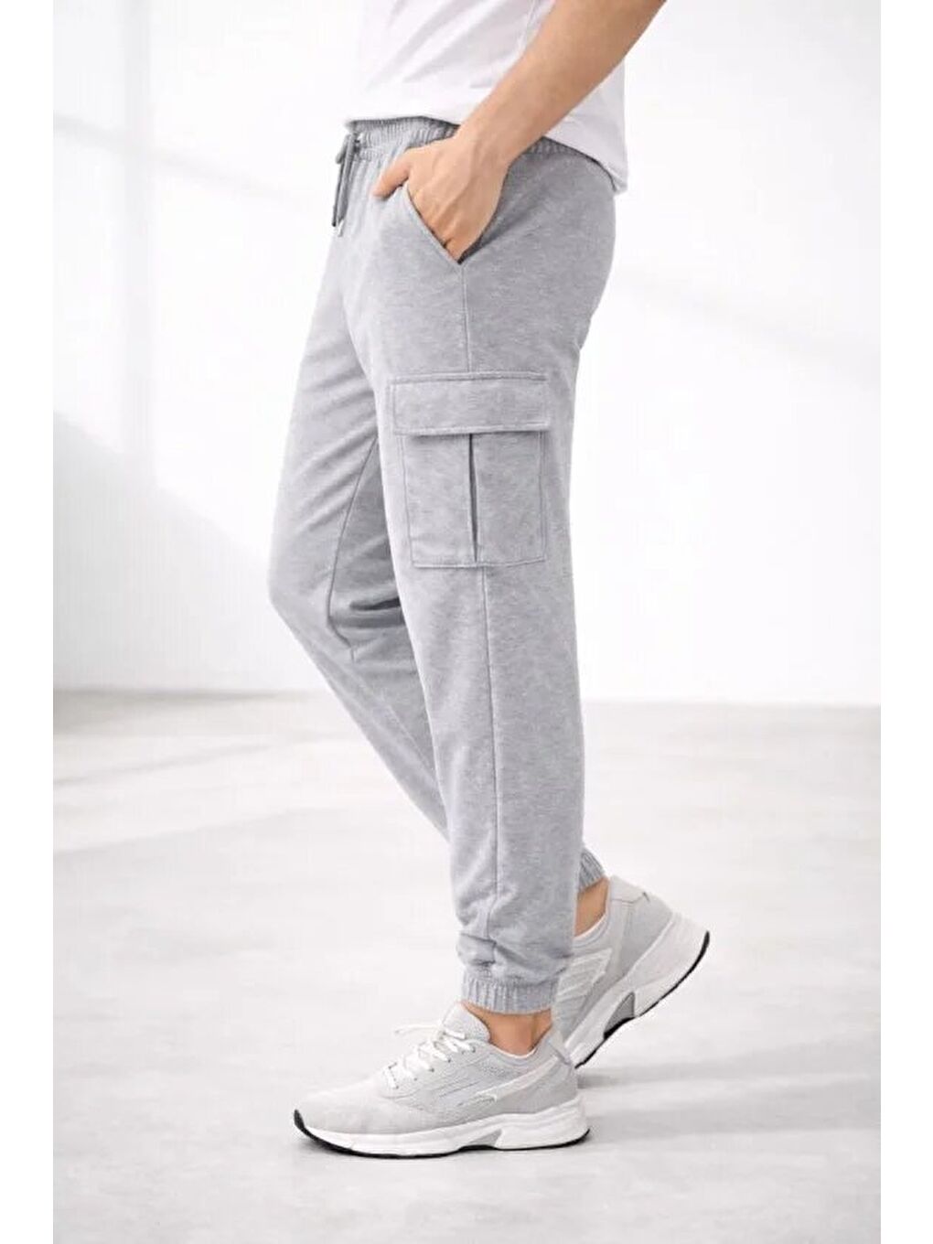 Gri Erkek Jogger Eşofman Altı Regular Fit