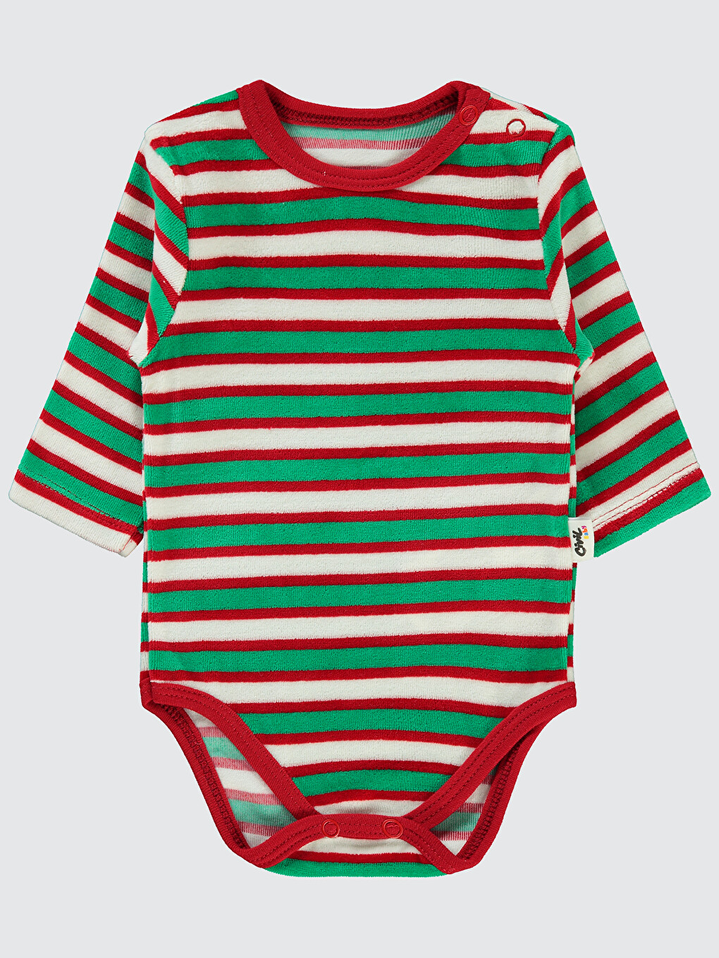 Baby Bebek Çıtçıtlı Badi 1-18 Ay Kırmızı
