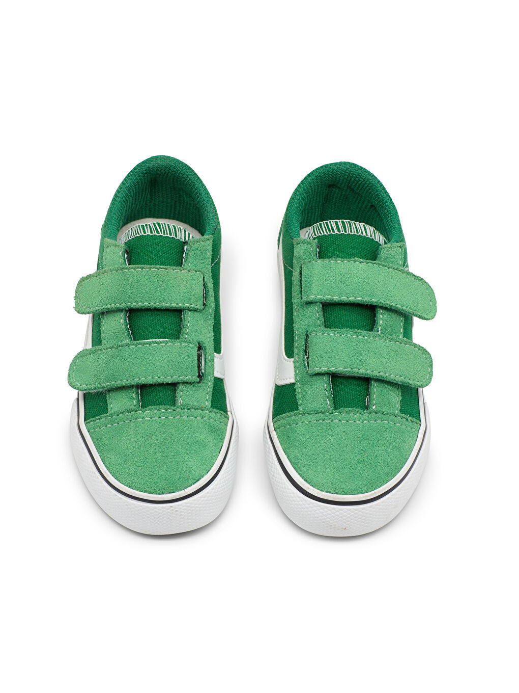 Çocuk Unisex Yeşil Kauçuk Taban Rahat Kalıp Çift Cırtlı Ayakkabı-1