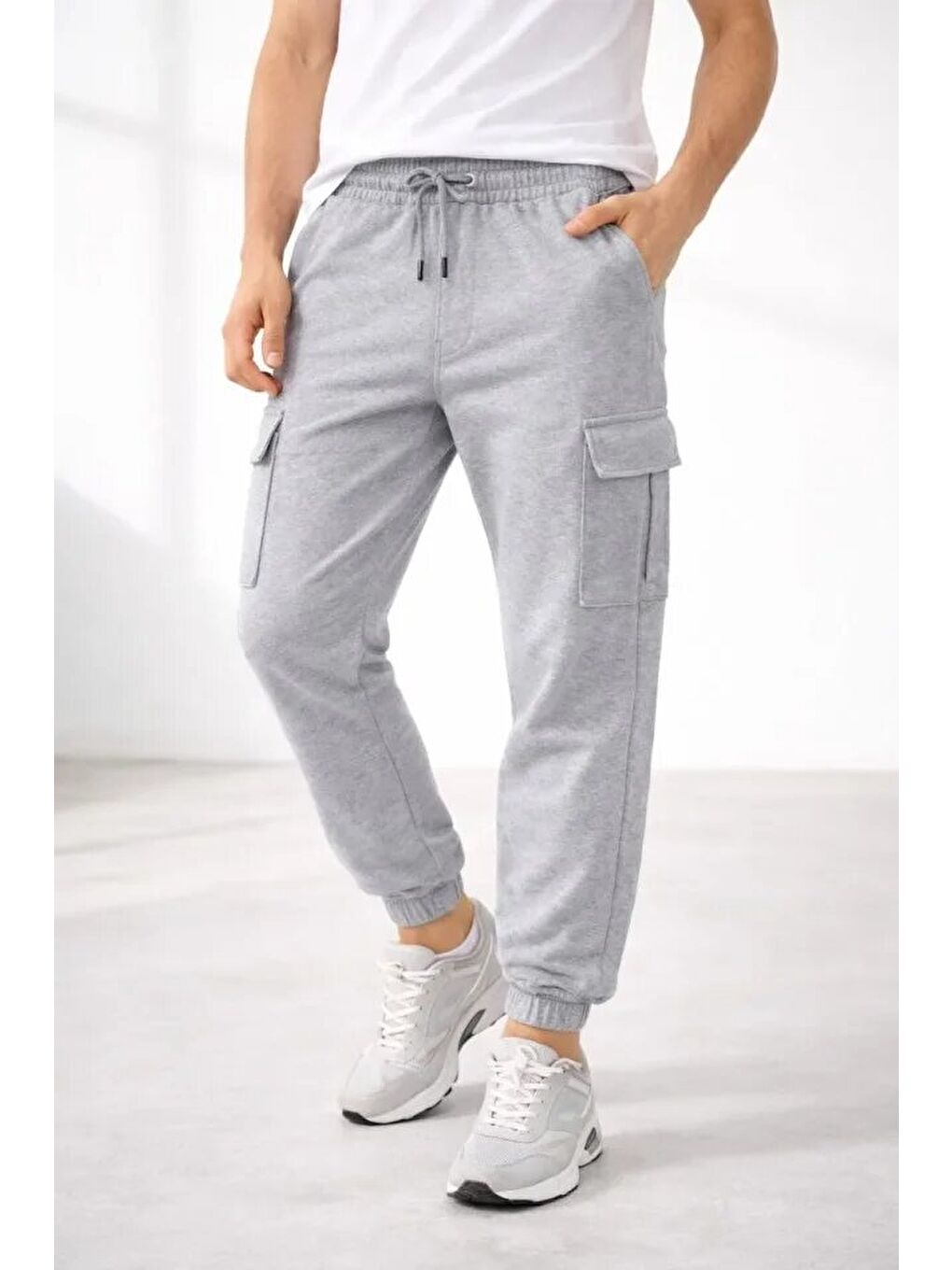 Gri Erkek Jogger Eşofman Altı Regular Fit-2
