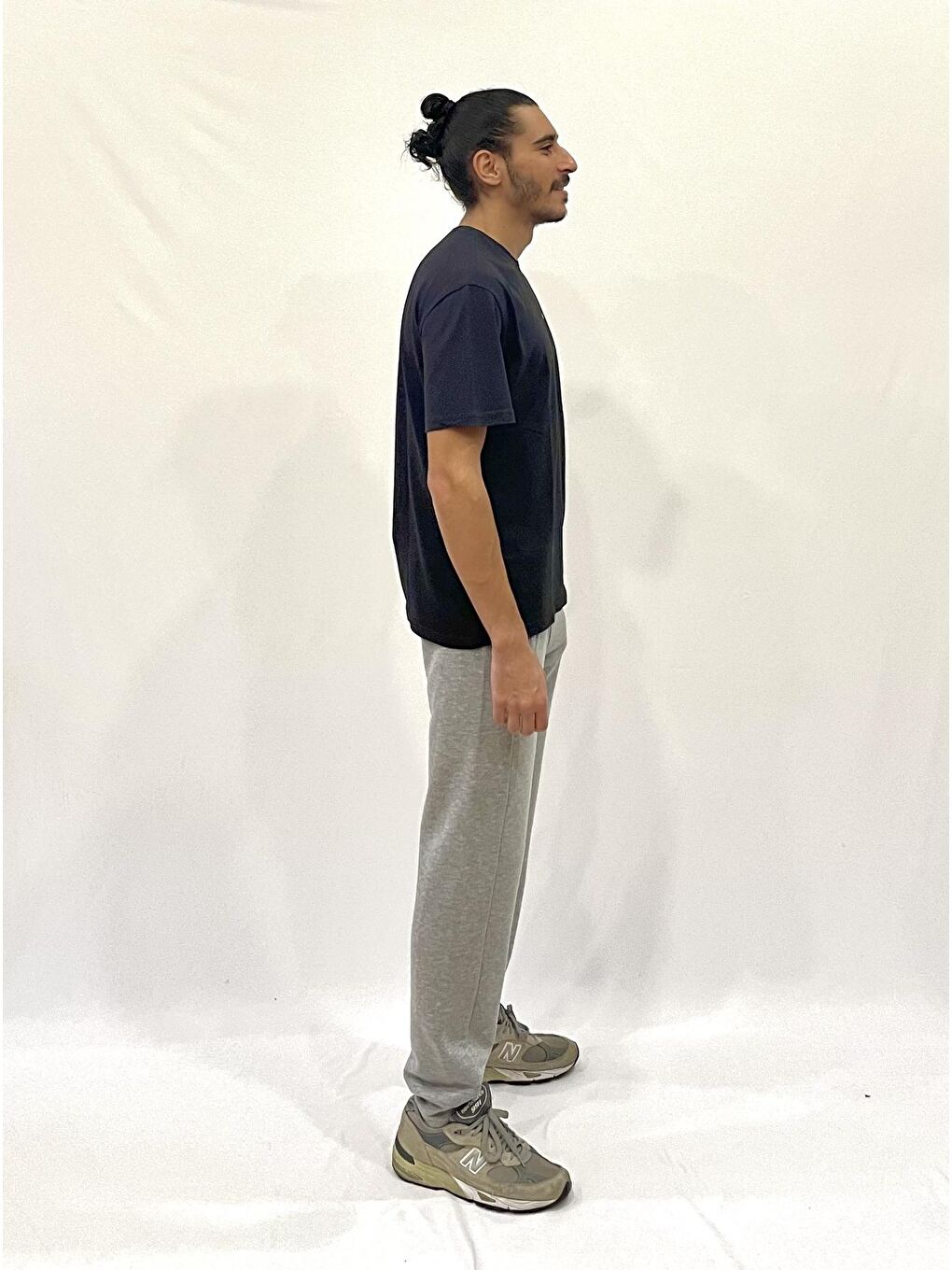 Gri 3 İplik Kalın Erkek Eşofman Altı SPR24EA72-2