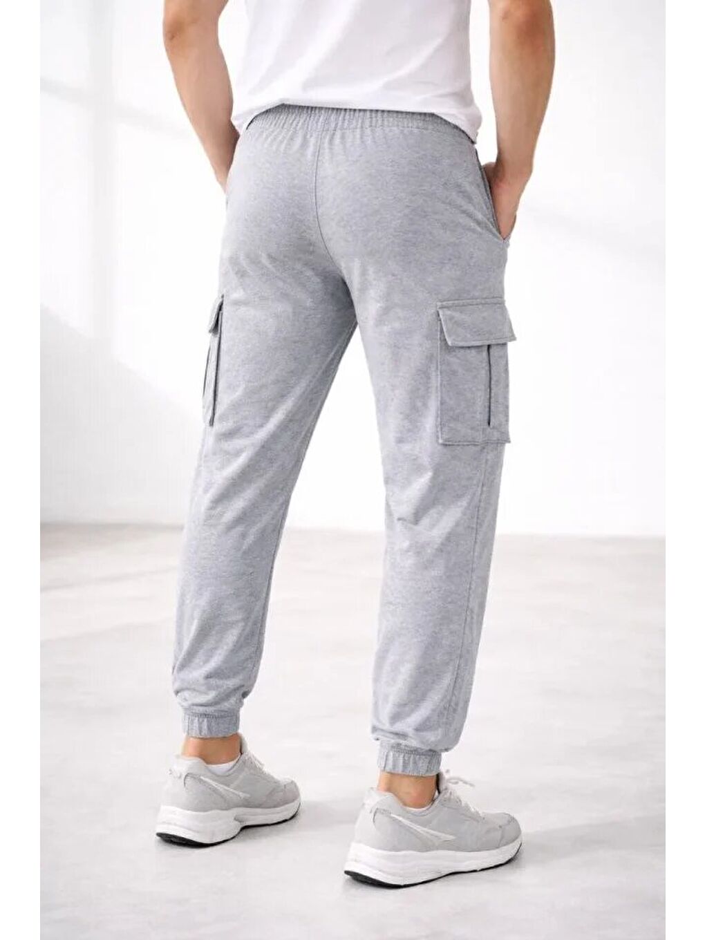 Gri Erkek Jogger Eşofman Altı Regular Fit-3