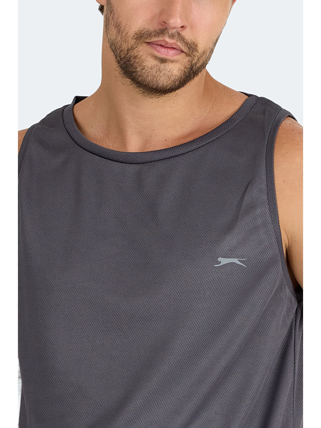 RUN I Erkek Kolsuz Tişört Atlet Antrasit-5