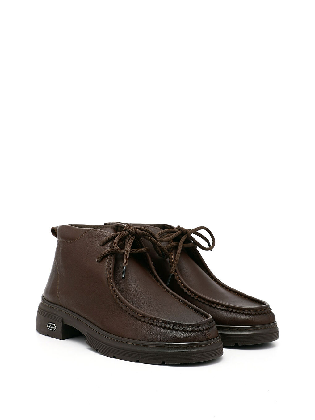 Kahverengi Kadın KOYU KAHVERENGİ Bağcıklı Hakiki Deri Comfort Bot-2