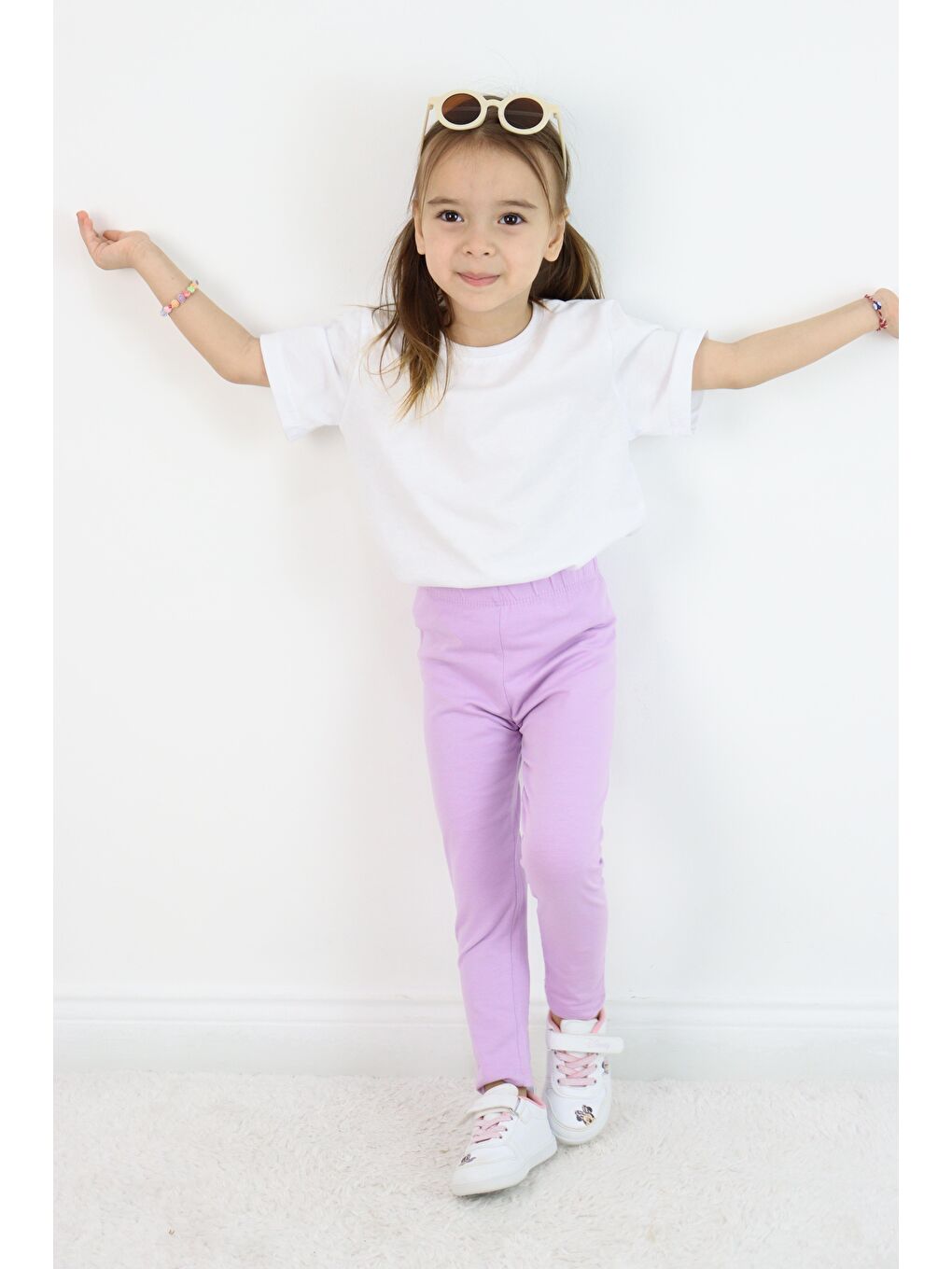 Mor Basic Kız Çocuk Tayt %100 Pamuk 6 Ay 5 Yaş