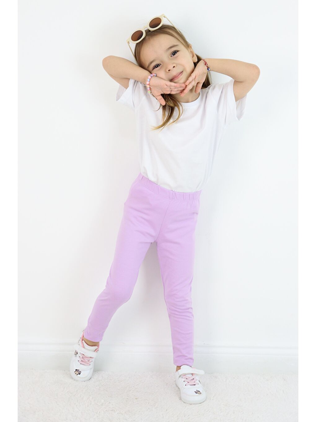 Mor Basic Kız Çocuk Tayt %100 Pamuk 6 Ay 5 Yaş-1