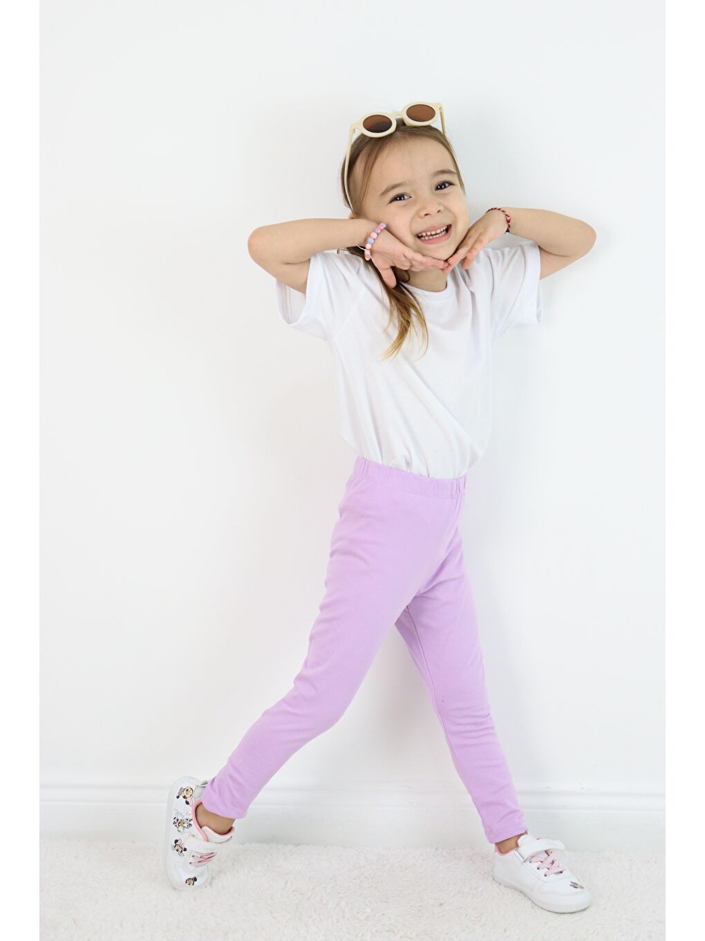 Mor Basic Kız Çocuk Tayt %100 Pamuk 6 Ay 5 Yaş-2