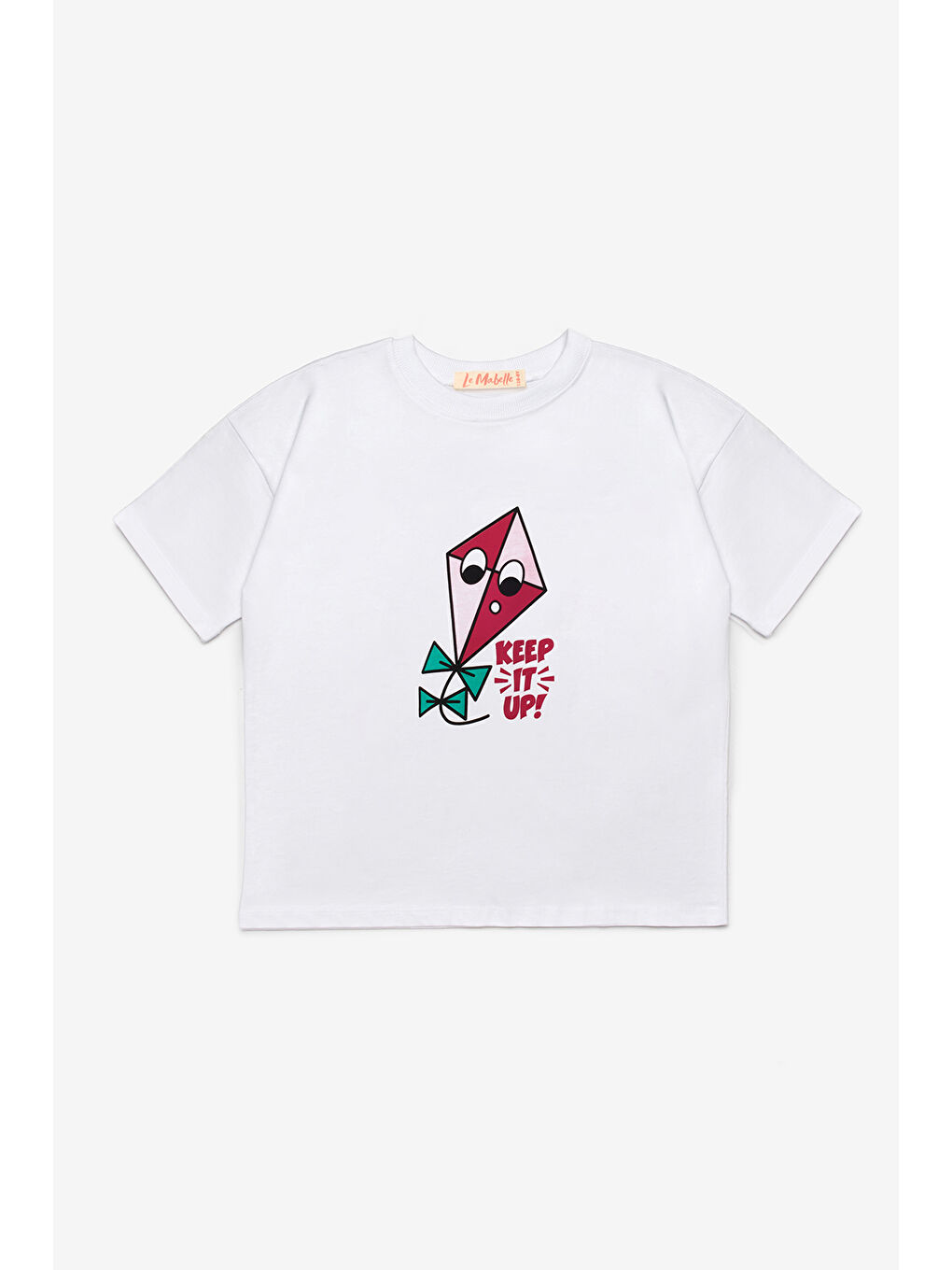 Yeşil Mint Uçurtma Baskılı Dama Desenli Çocuk Tişört Pantolon Takım - Lucia-5