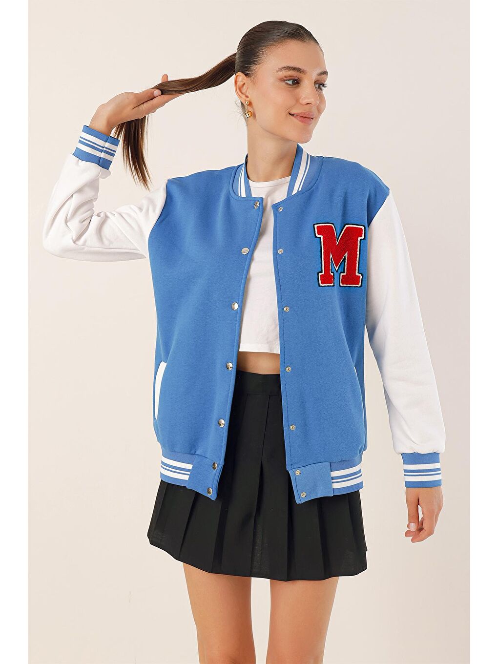 Mavi 55386 Kolej Ceket - Saks-3