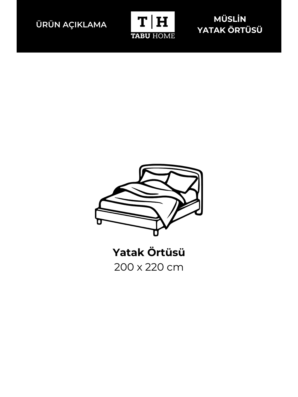 Müslin Antrasit Çift Kişilik Yatak Örtüsü – 4 Katlı-1