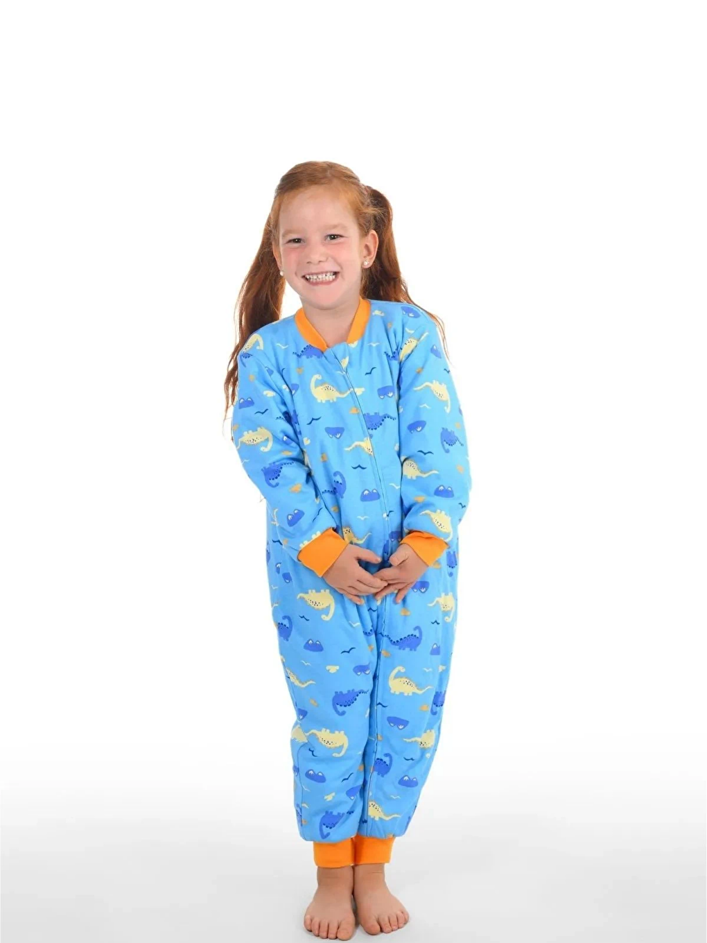 Mavi Bisiklet Yaka Elyaf Dolgulu Erkek Bebek Uyku Tulumu 1 Tog-5