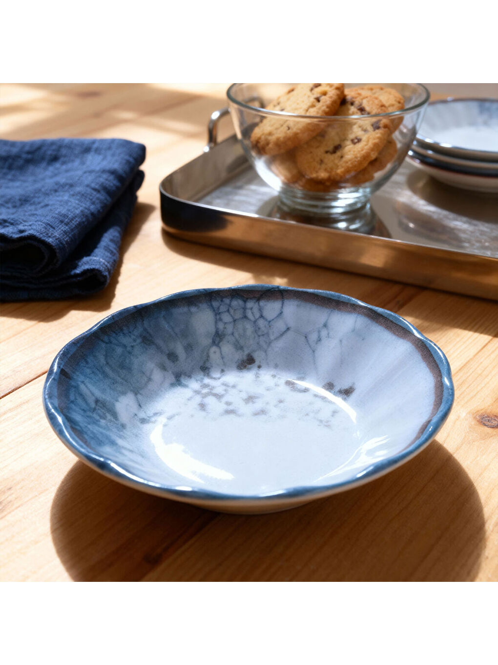 Ekru Acem 12 Parça 10 cm Çay Tabağı 1341-3