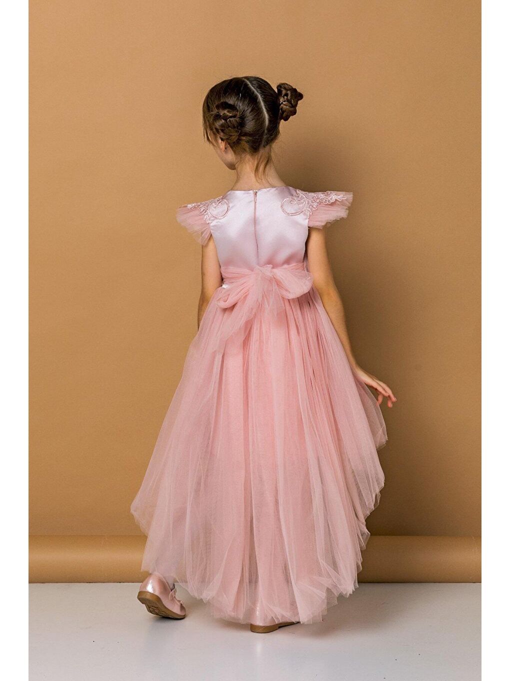 Pembe Kız Çocuk Abiye-1