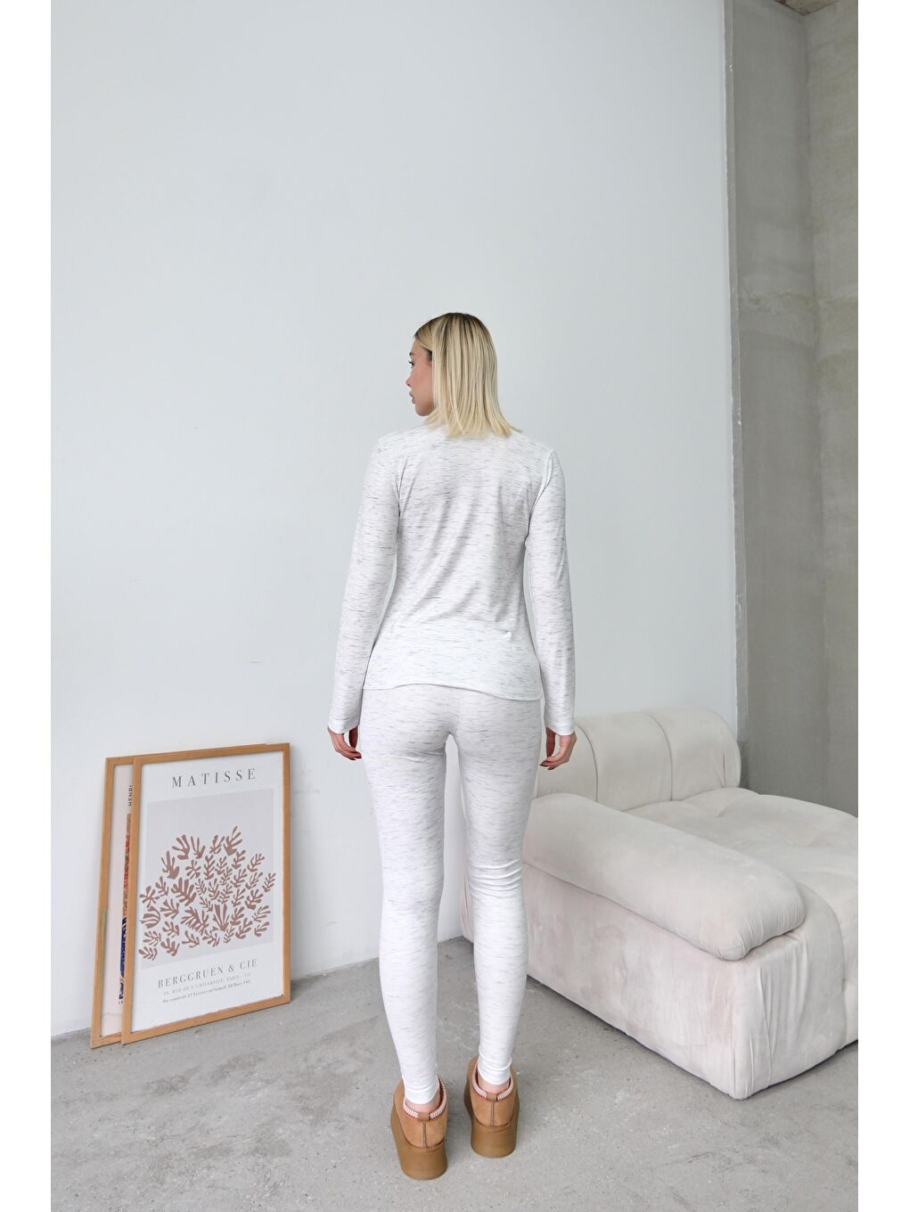 Bisiklet Yaka Soft Uzun Kol Tişört Gri-4