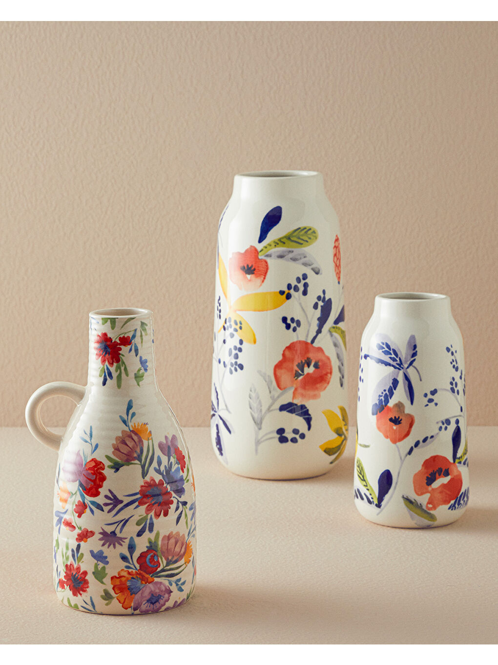 Flowery Vazo Beyaz-4