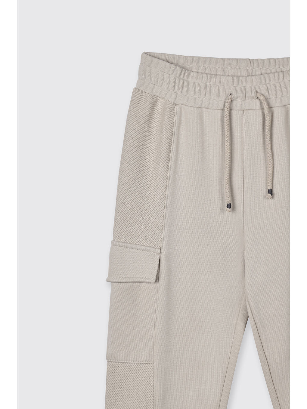 Bej Erkek Çocuk Cepli Taş Eşofman Altı-4