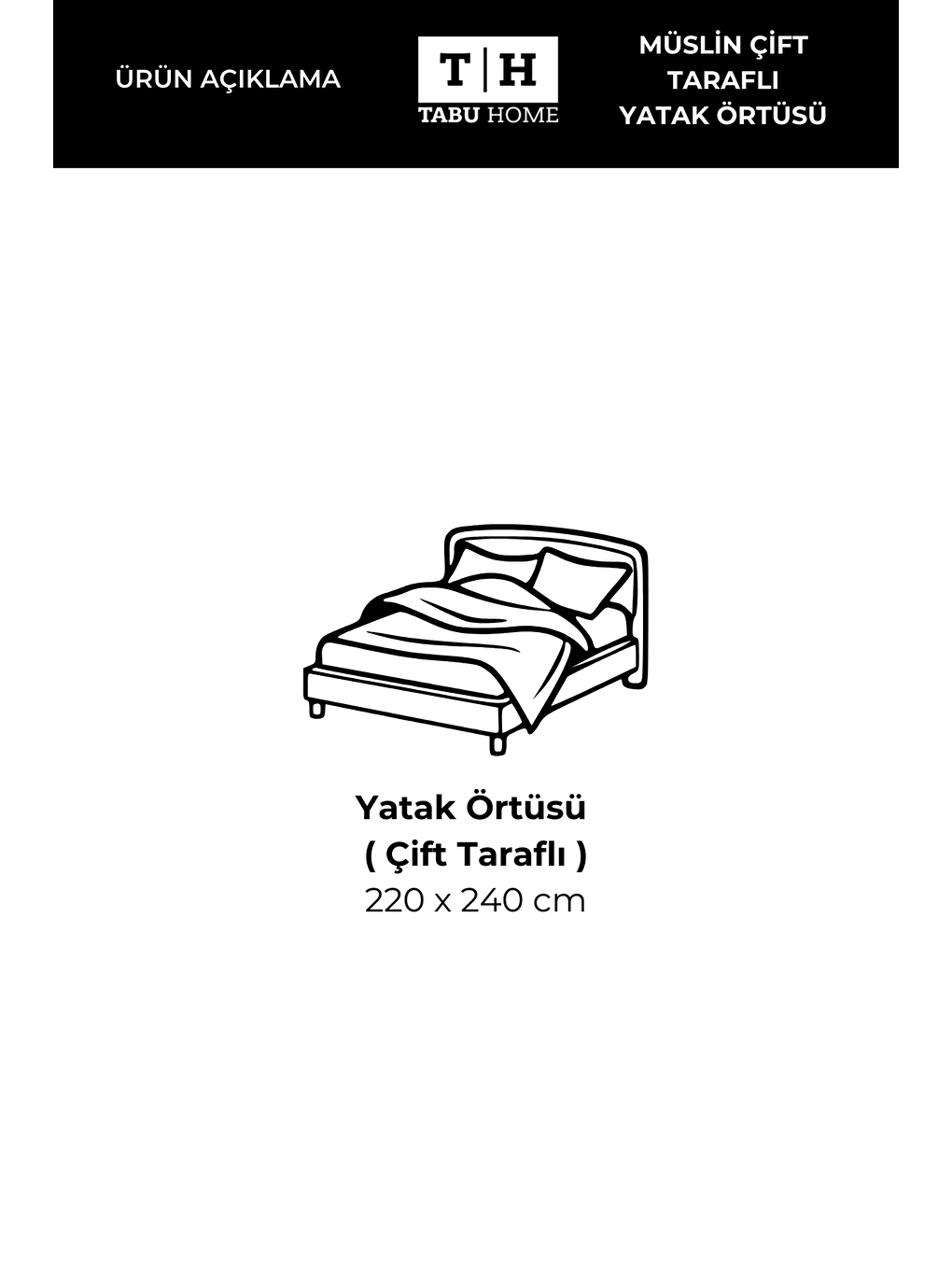 Müslin Haki Çift Kişilik Yatak Örtüsü – 4 Katlı-1