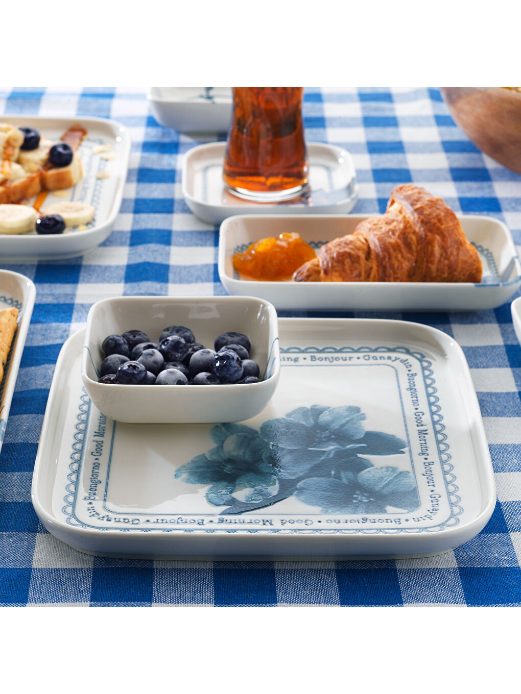 Luca Kahvaltı Takımı 32 Parça-Mavi-2