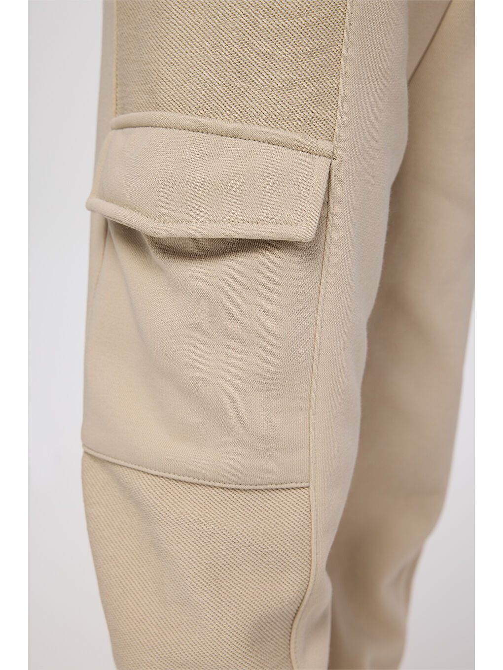 Bej Erkek Çocuk Cepli Taş Eşofman Altı-5