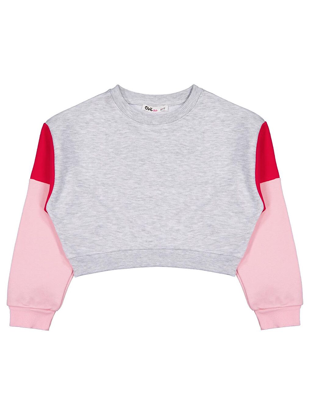 Girls Good Vibes Only Baskılı 6-9 Yaş Sweatshirt - Gri 8-9 Yaş