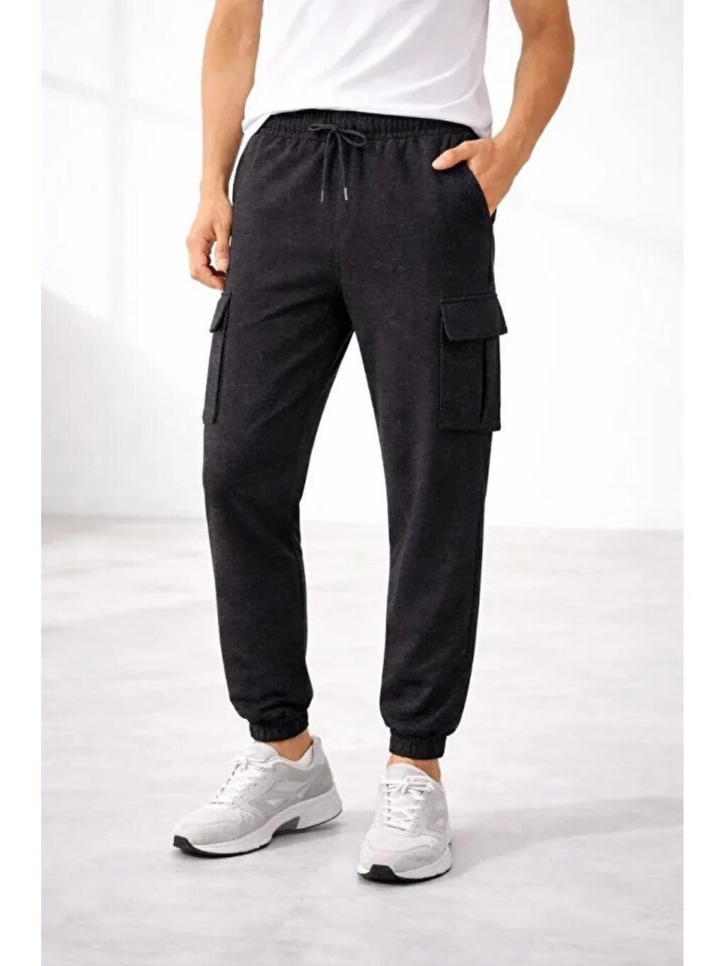 Gri Erkek Jogger Eşofman Altı Regular Fit-2