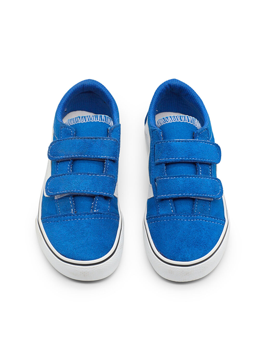 Mavi Çocuk Unisex Saks Kauçuk Taban Rahat Kalıp Çift Cırtlı Ayakkabı-1