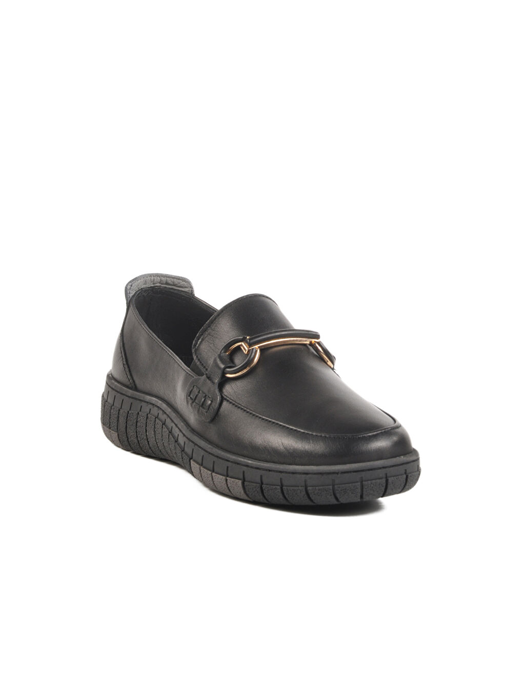 Siyah Hakiki Deri Anatomik Kadın Casual Ayakkabı Z078 Z-2