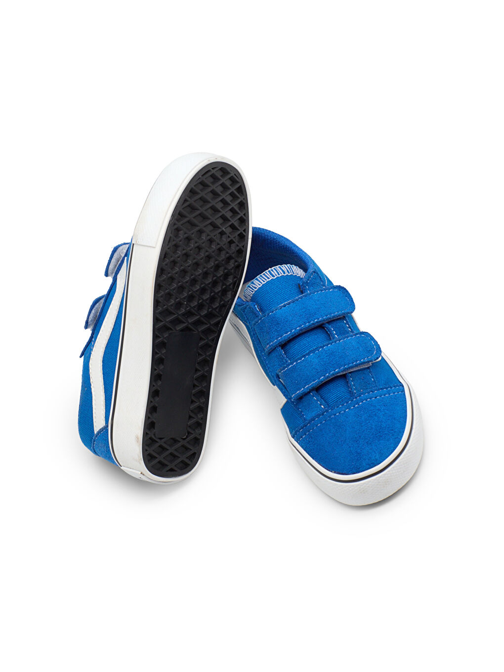 Mavi Çocuk Unisex Saks Kauçuk Taban Rahat Kalıp Çift Cırtlı Ayakkabı-2