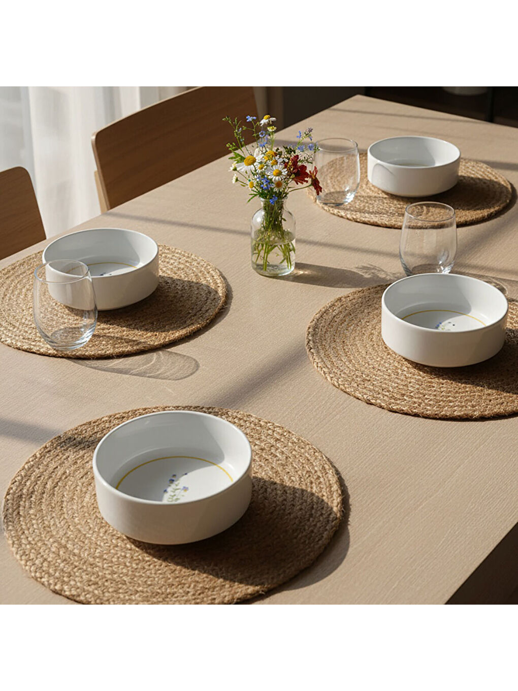 Ekru Paris Flower 4 Parça 12 cm Kase 29551-3