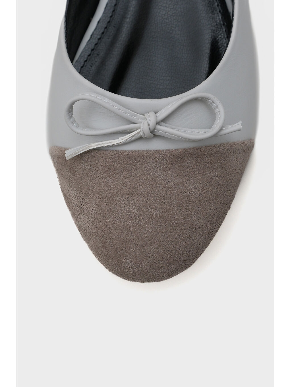 Gri Becky Burnu Süetli Kadın Babet-2