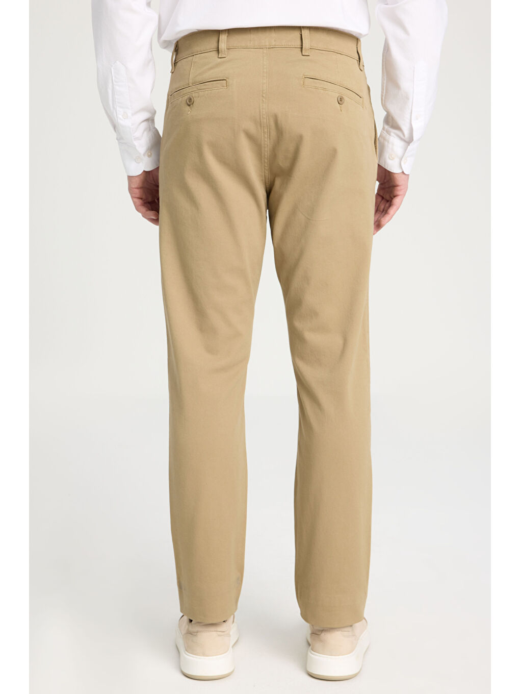 Kahverengi Slim Fit Dar Kesim Normal Bel DarPaça Camel Chino Pantolon-4