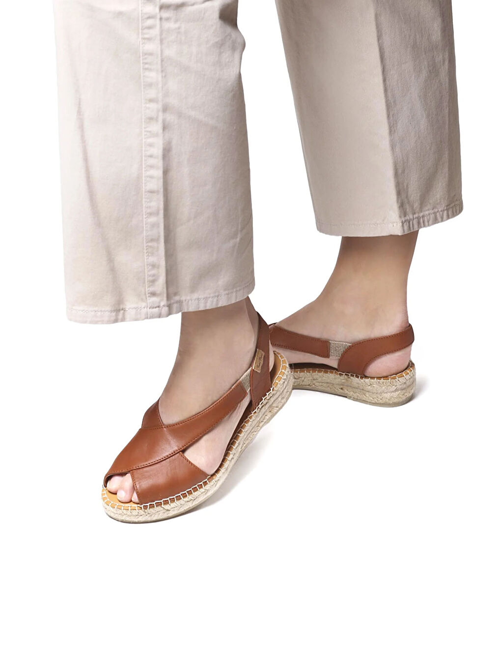 Kahverengi Kadın Sandalet Elda-P Nougat-3