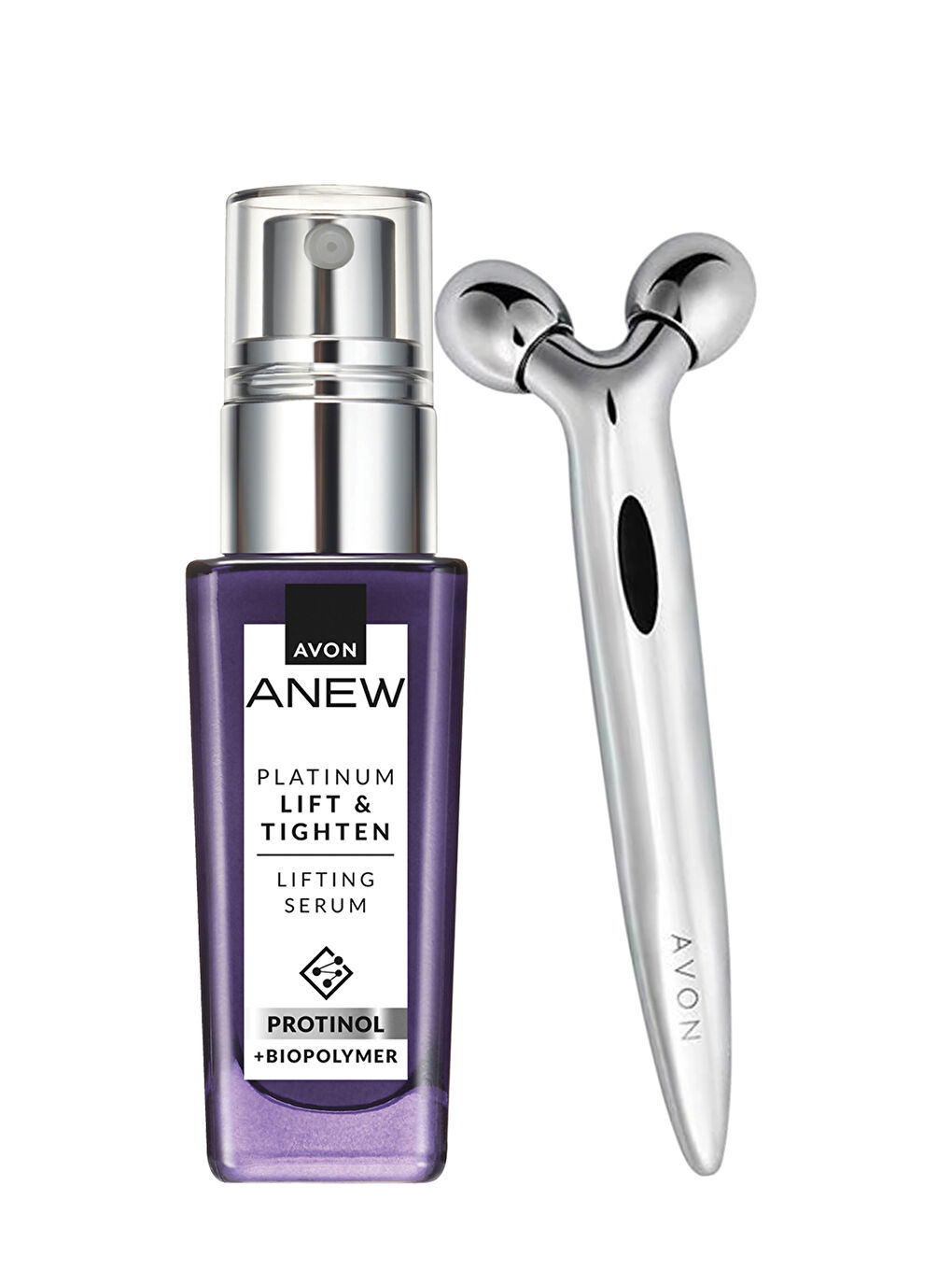 Anew Platinum Lifting ve Sıkılaştırma Etkili Serum ve Masaj Rulosu Paketi