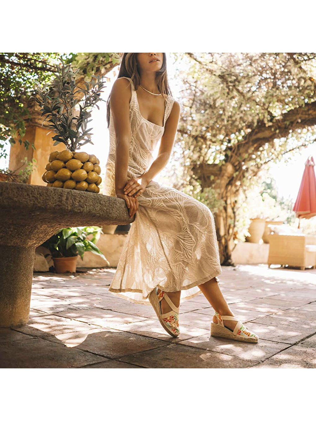 Bej Kadın Sandalet Montjoi Mosaic-4