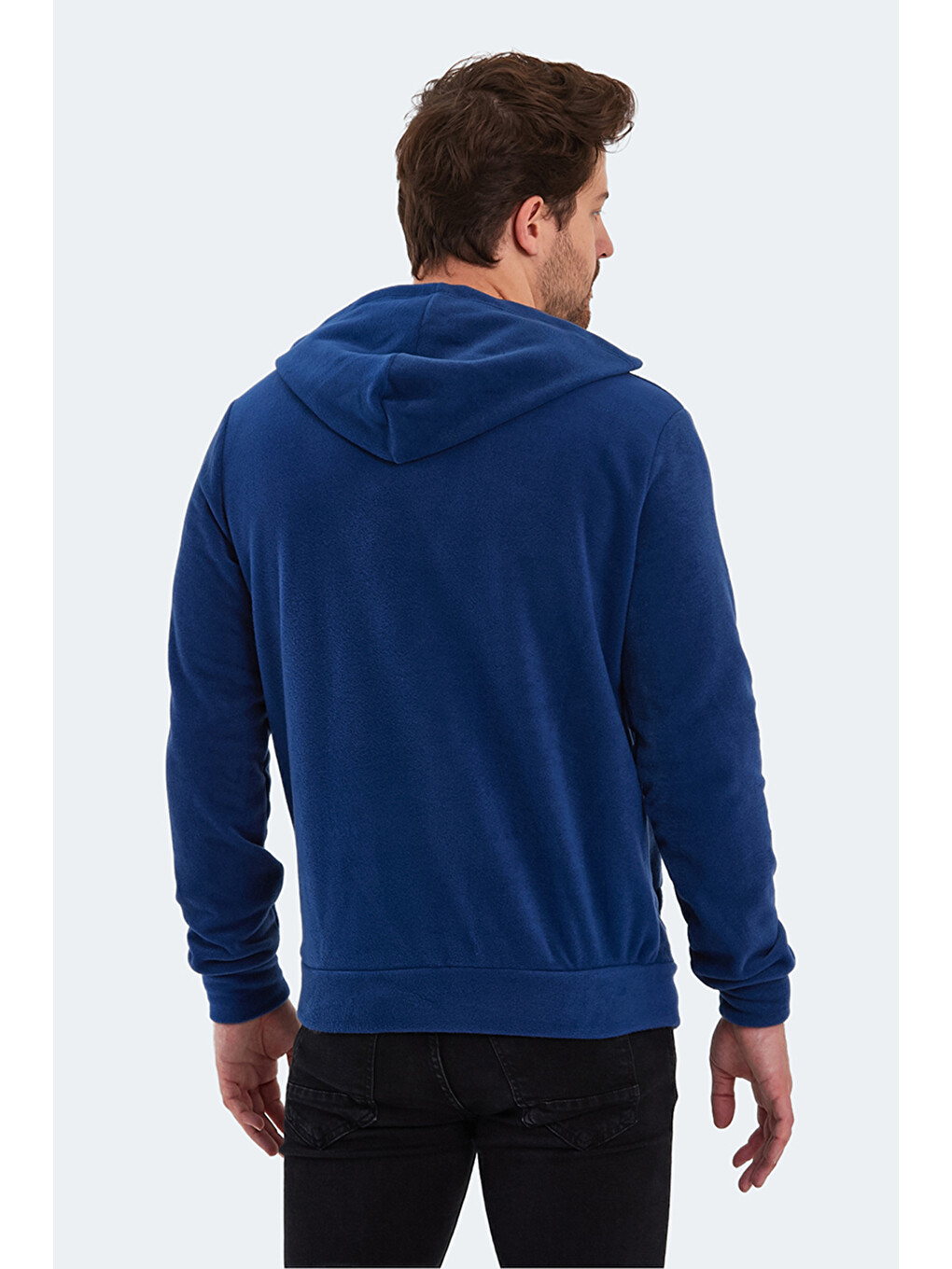 Karışık Erkek Fermuarlı Kapüşonlu Cepli Sweatshirt-4