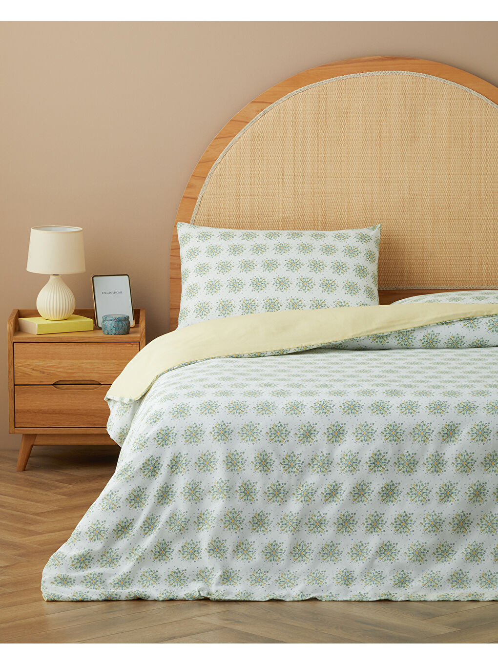 Tropica Kolay Ütülenir Tek Kişilik Nevresim Seti 160x220 cm Yeşil-1