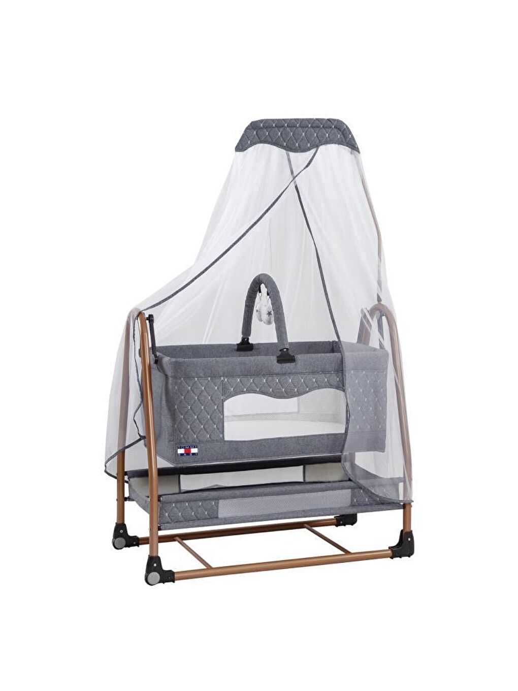 Rüya Tüllü Sepet Beşik Sallanabilir Bebek Beşiği Tüllü Beşik