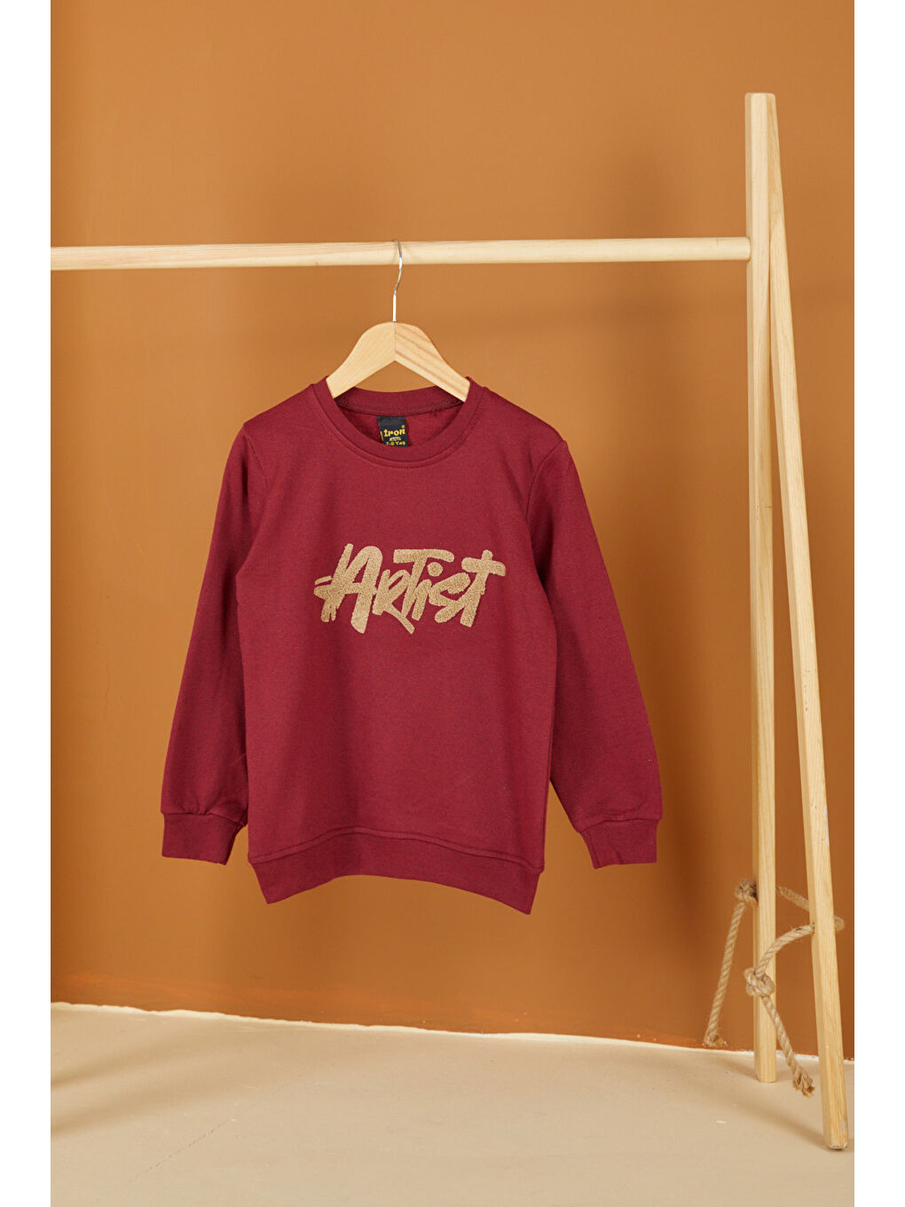 Erkek Çocuk Bordo Nakışlı Sweatshirt - 26553