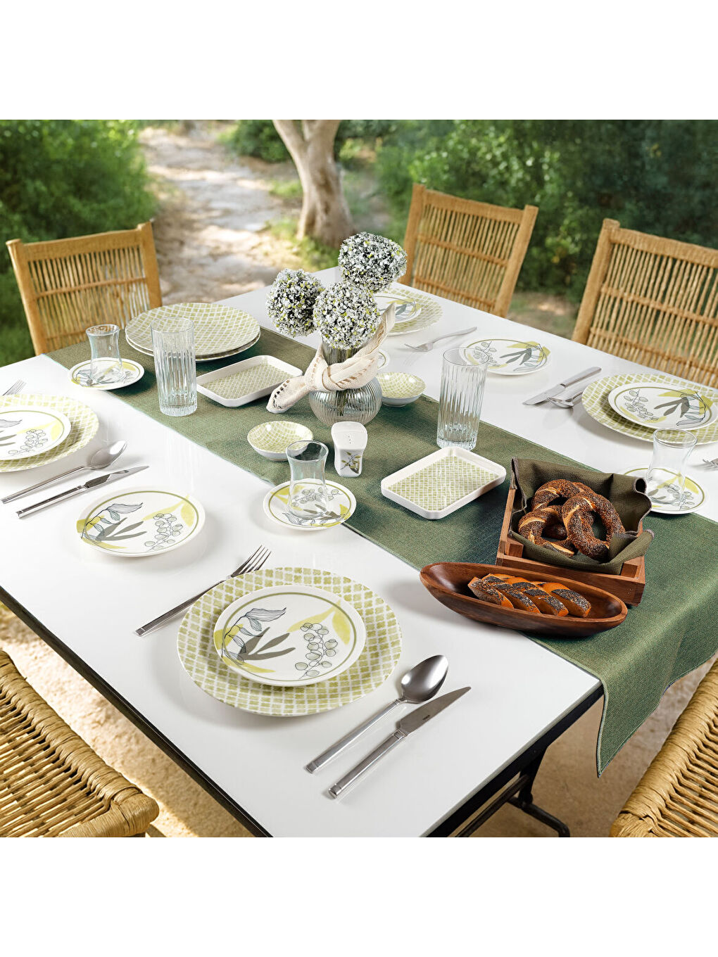 Ekru Camelia 30 Parça 6 Kişilik Kahvaltı Takımı 3555-2