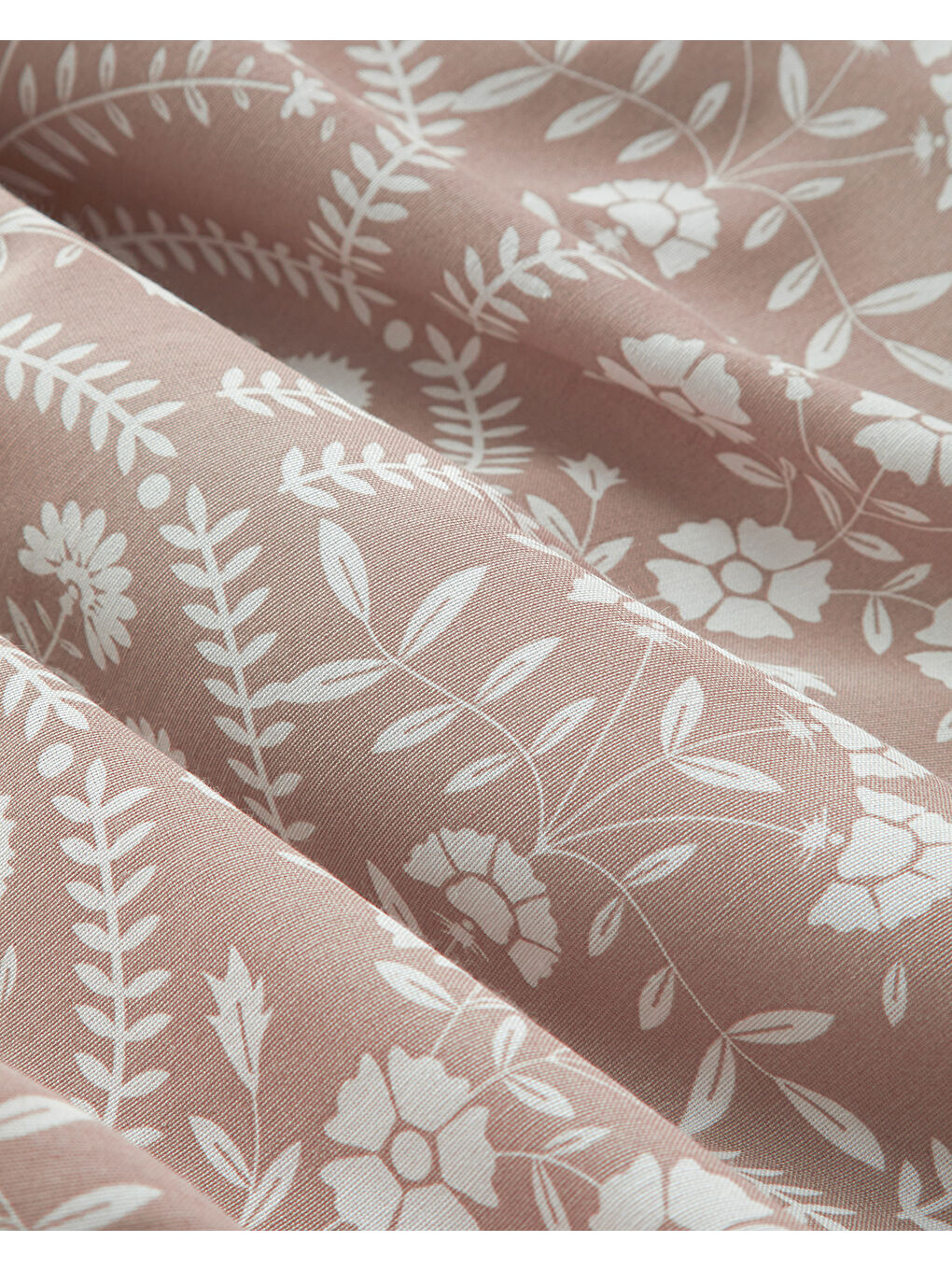 Pembe Garden Veil Kolay Ütülenir Çarşaflı Tek Kişilik Nevresim Takımı 160x220 cm Pudra-6