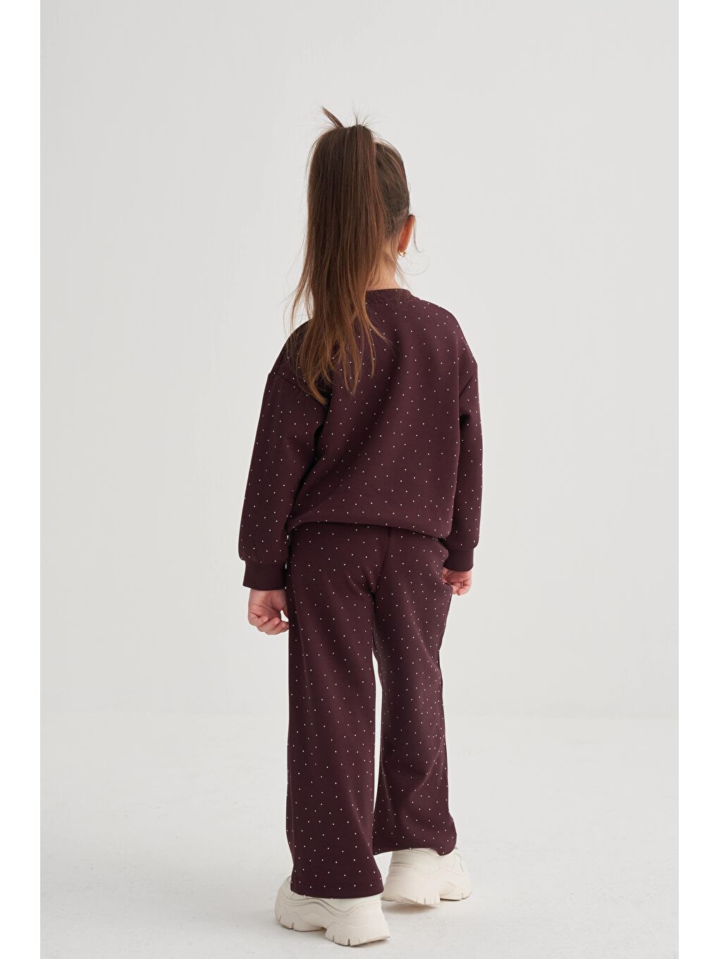 Komple Taşlı Modal Takım 3-8 Yaş Bordo-1