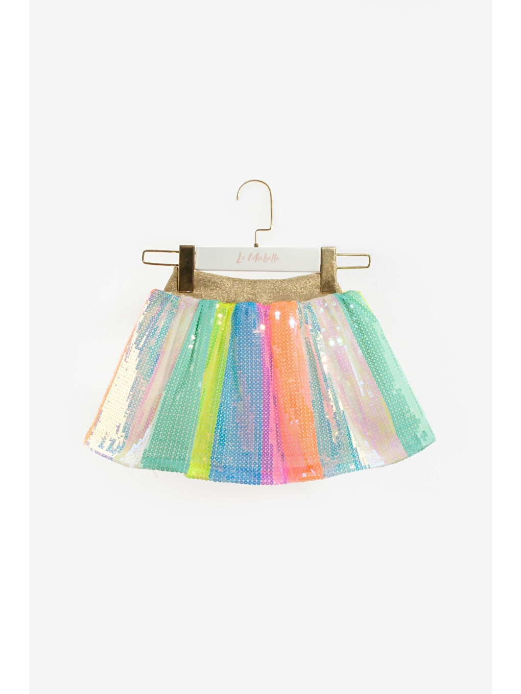 Karışık Çok Renkli Pullu Kız Çocuk Etek - Dena-3