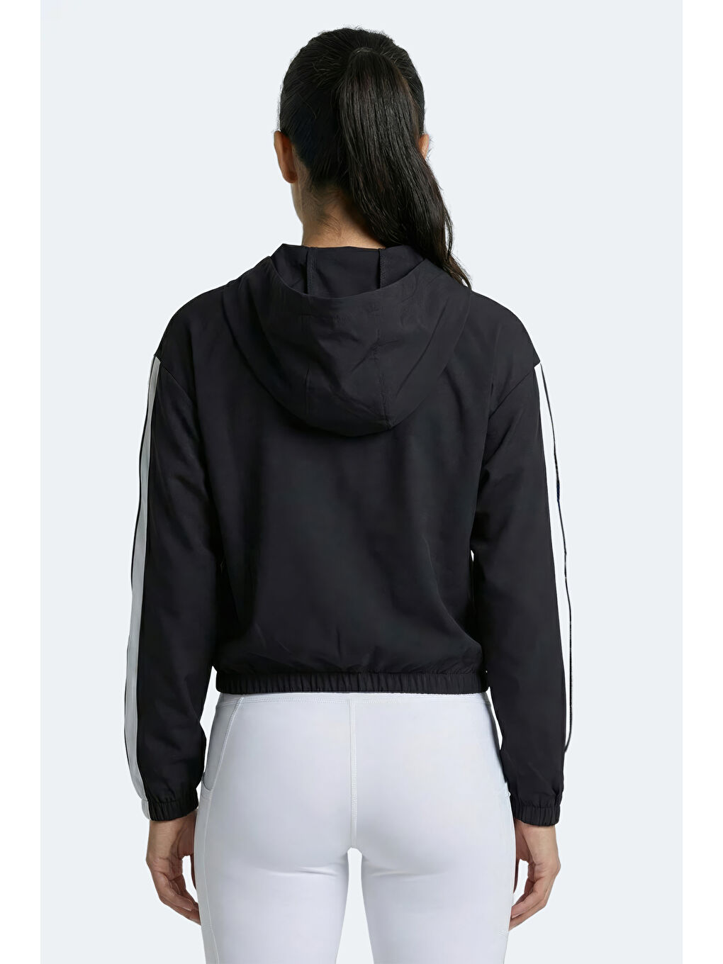 RAZZLE Kadın Fermuarlı Kapüşonlu Cepli Siyah Sweatshırt-3