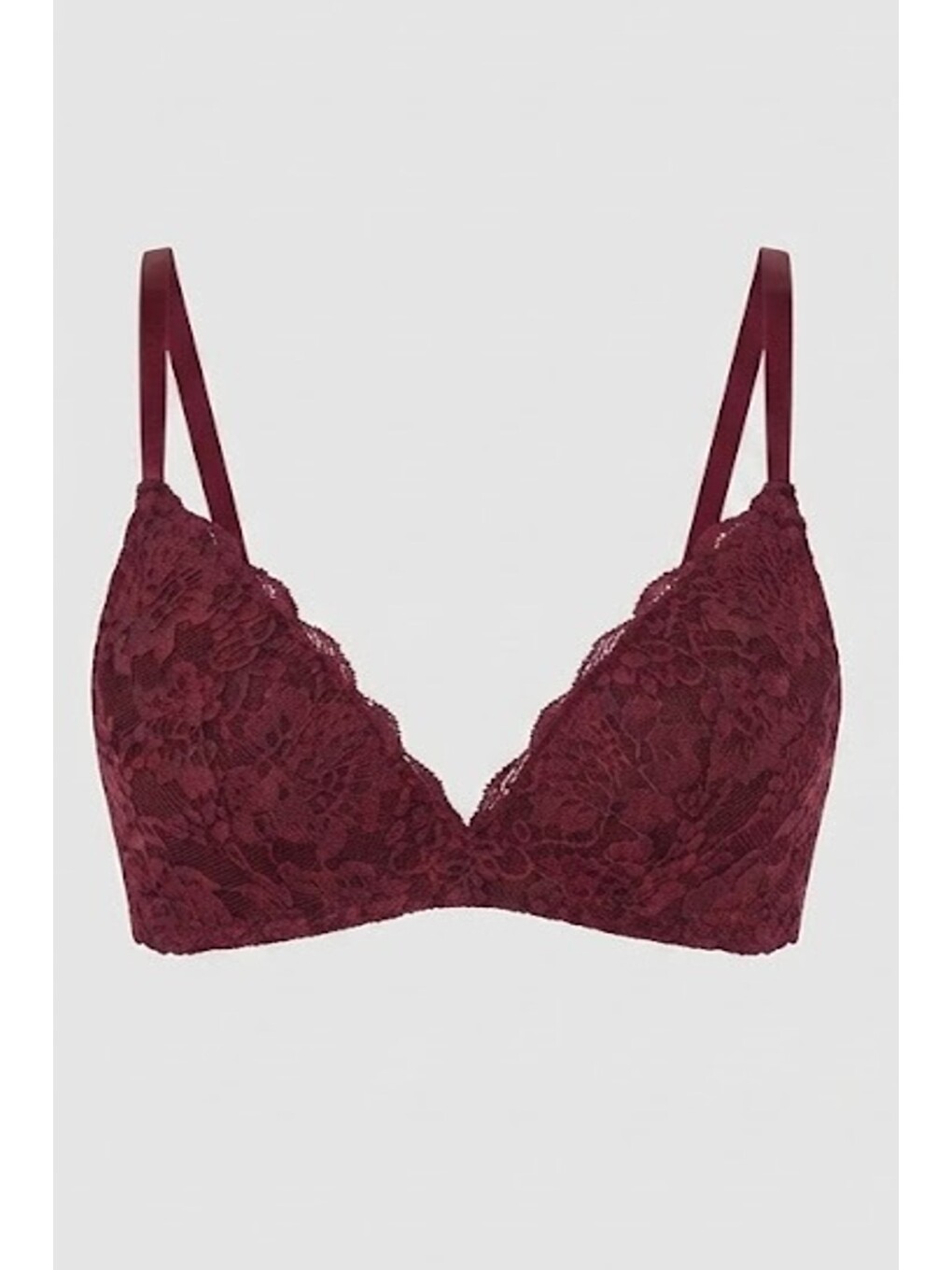 Push Up Dantel Detaylı Balensiz Sütyen C11799 Bordo
