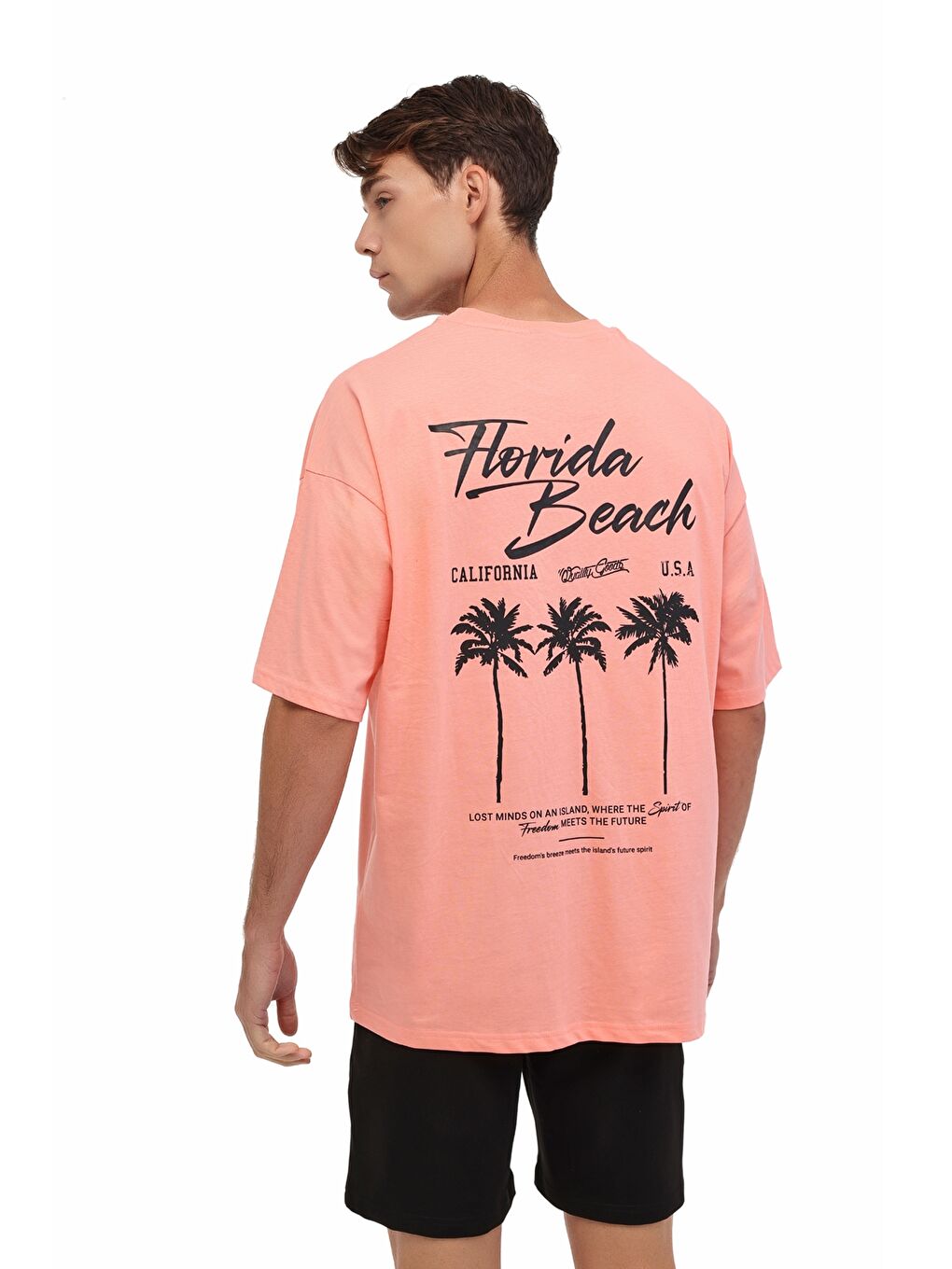 Pembe ML GETA 11HL112 5FX Somon Erkek Kısa Kol T-Shirt-1